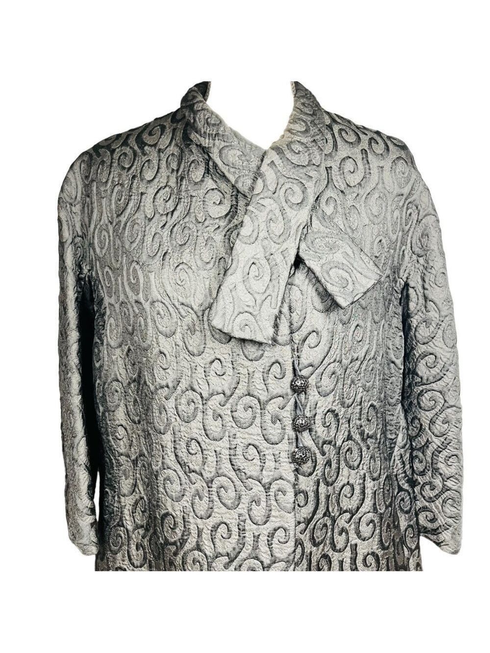 Embroided vintage dress coat - Picture 3 of 7
